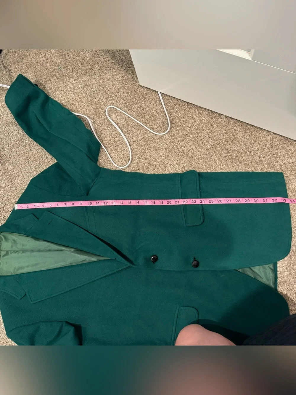 VTG 80s Jos A Bank 100% Cashmere Dark Green Blazer Sport Coat Jacket 44 Long